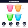 Party Essentials Plastic Cups, 50-Count, Assorted Neon