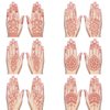 6 Sheets Henna Stickers Brown Waterproof temporary hand tattoo stickers Red Ink Henna Tattoo For Women Wedding Party Festivals, & Parties Decoration