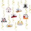 8pcs Bowling Birthday Party Hanging Swirls Bowling Party Ceiling Streamers Decorations for Bowling Ball Themed Kids Boy Girl Man Women Fun Birthday Baby Shower Party Supplies
