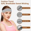 VUKOKU Headbands for Women, 8 PCS Elastic Head Bands for Women's Hair, Premium Workout Headbands for Women Non Slip, Fashion Stretchy Soft Cotton Cloth Fabric Sports Sweat Band for Yoga Running