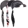 DINPREY Long Pretied Head Scarves for Women Bandana Turban Hat Chemo Cancer Headscarf Headwraps Headwear for bald women hair wraps (stripe,flower,Paisley - Black)