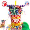 Bonka Bird Toys 2306 French Fries Small Medium Bird Toy Foraging Bamboo Trap Cup Paper Shred Cockatiels Parakeets Conures and Other Similar Sized Birds