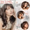 Fanguilar Bangs Hair Clip in Bangs Hair Extensions Hair French Bangs Hair Clip on Bangs Hair Fake Bangs Clip in With Temples Hairpieces for Women Natural for Daily Wear