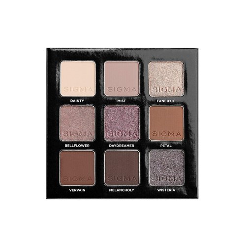Sigma Beauty On-the-Go Eyeshadow Palette - Hazy - 9 Bold Eyeshadow Shades in Matte, Shimmer and metallic Finishes - Highly Pigmented Vegan Eye Makeup Palette - Clean Beauty Products