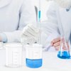 12 Pcs 3.4 Oz Transparent Lab Measuring Cup, 100ml Plastic Beaker Cups, for Science Experiment, Liquid Measuring