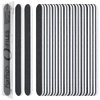 ForPro O-Files Foam Board, Double-Sided Manicure Nail File, 180/400 Grit, Individually-Wrapped, 6” L x .75” W, Black, 100-Count
