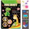 Art & Craft Activity,Foil Craft Animal DIY Art Fun Kits,No Mess Creative Foil Art Kits Set Drawing Game for Kids,Birthday Gifts Crafts Supplies Travel Toys for Girls Boys Ages 4 5 6 7 8 9 Year Old