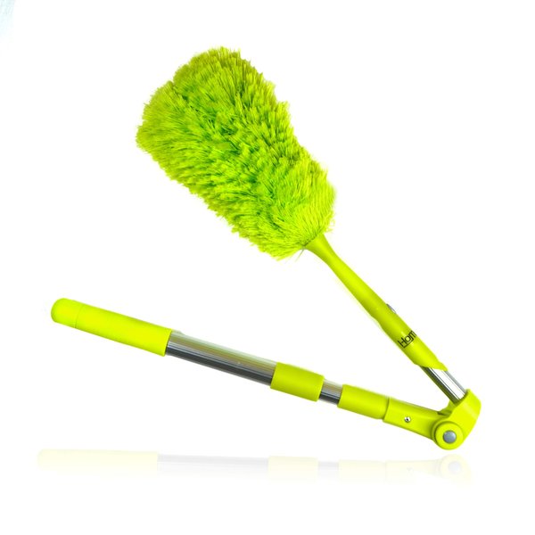 Homiom microfiber ceiling fan duster and cleaner, with long extendable for high ceiling,1 pack, 54 inches - with bendable extension, perfect dusters for cleaning