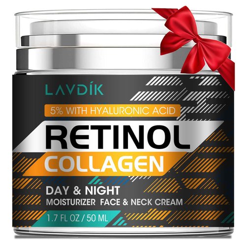 Retinol Cream for Face with Hyaluronic Acid, Moisturizer Anti Aging Collagen Cream for Women and Men, Reduce Wrinkles & Fine Lines Day & Night (1.7 FL OZ)