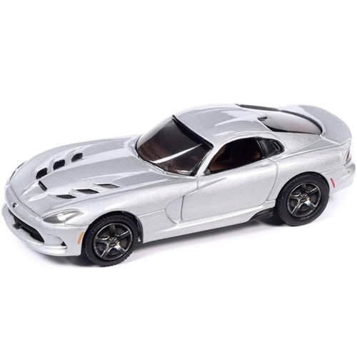 2014 Viper SRT Billet Silver Metallic Classic Gold Collection Series Limited Edition to 8956 Pieces Worldwide 1/64 Diecast Model Car by Johnny Lightning JLCG030-JLSP282B