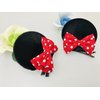 Double Bows Red Pink Polka Dots Hair Clips Costume Accessories: M23 (MC 2 Bows)