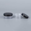 2 Pcs Black Plastic Loose Powder Case Empty Cosmetic Powder Container Refillable Makeup Powder Jar Portable Powder Box Loose Powder Containers for Travel Powder Face 50g