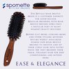 Spornette Deville Sculpting Hair Brush #343 Soft Boar Bristle, Wood Handle, Cushioned Smoothing Brush for Daily Maintenance, Finishing & Adds Shine to Brush Outs and Blow Outs