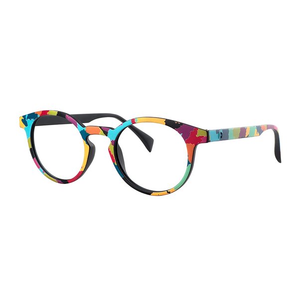 VOOGLAM Stylish Round Blue Light Blocking Glasses for Women Anti Eyestrain UV Eyewear Colorful Minnie VFT0271-01