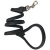 Dogs My Love 4ft Long Round Genuine Rolled Leather Dog Leash Black (Small: 3/8")