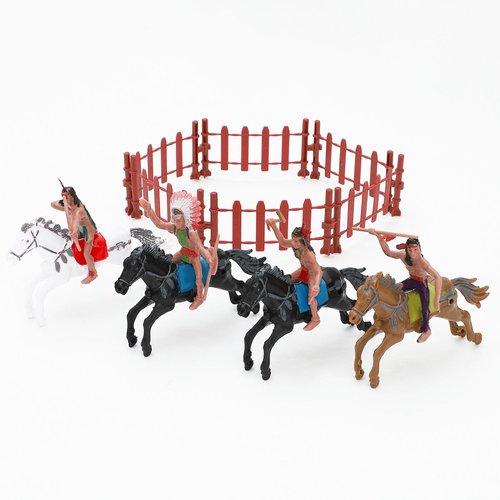 ONEST 26 Pieces Native American Figurines Indian Figurines Indians Historical Plastic Action Figures for Projects Decoration Birthday Gift Dollhouse Cake Toppers