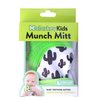 Malarkey Kids Munch Mitt Teething Mitten - The Original Mom-Invented Silicone Teether Mitten with Travel Bag – Ideal Teething Toys - Green Cactus