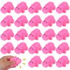 Youdaju 24 Pcs Rubber Hippo Baby Bath Toys Cute Floating Animal Bath Squirts Pink Hippo Bath Buddy Squirter Toys for Toddlers Fun Water Squirting Bathtime Play for Bathtub and Pool,Summer Beach Decor