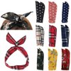 Carede Twist Bow Wire Headbands Head Wrap Retro Bowknot Polka Dot Lattice Design Rabbit ear Wired Hairbands Hair Holder Hair Accessory for Women and Girls,Pack of 9