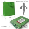 allgala 12PK Value Premium Solid Color Paper Gift Bags (09" MED-Green-GP50071)