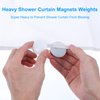 16 Pcs Shower Curtain Weights,Waterproof Shower Curtains Magnets,Heavy Duty Weights for Outdoor Curtains,Magnetic Curtain Weight,Work for Drapery,Tablecloth,Flag(White)