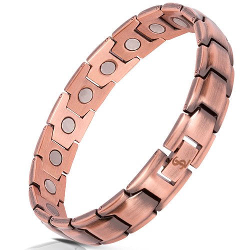 Smarter LifeStyle Elegant Copper Magnetic Anklet for Men - Adjustable Bracelet Length with Sizing Tool for Perfect Fit, Magnetic Ankle Bracelets for Men, Mens Copper Anklet