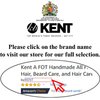 Kent Grooming Kit: Beard and Mustache Combs, Fine Pocket Comb, Hair Brush, Made in England for Travel and Home Care