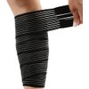 BANWMEN Elastic Lower Leg Calf Compression Support Bandage Sleeve Wrap for Women and Man, Shin Splint Guard for Football Runner, Basketball, Volleyball, Calf Pain Relief, Adjustable Plus Size (Black)