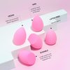 AOA STUDIO Collection MiNi Makeup Sponge Set Blender Latex Free and High-definition of 6 For Powder Cream Liquid, Super Soft Wonder Beauty Cosmetic 3 Tear Drop + Beveled Shape (Pink)