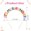 DRESBE Light Up Birthday Headband LED Its My Birthday Headbands Birthday Party Favors Hair Accessories for Women (Colorful)