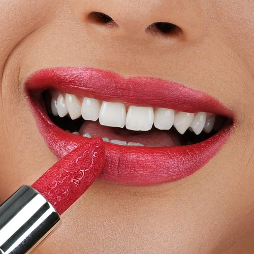 Anglicolor Glitter Lipstick High Impact Lipcolor,Red Lipstick Moisturizing Creamy Formula,Metallic Lipstick For Women For Vegan & Cruelty-Free,Full-Coverage Lip Color