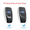 Cacacar for Subaru Key Fob Cover, Premium Soft TPU Leather Full Cover Protection Key Fob Case for Subaru Forester Outback BRZ Legacy CrossTrek Smart Key Protector,Silver