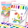 Shuttle Art Paint with Water Coloring Book for Kids, 25 Princess Themed Pages with 2 Brushes, Mess-Free Watercolor Paint Set, Travel-Friendly Art Craft Gift for Toddlers, Birthday Christmas Gift