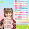 DTOFOOT 108Pcs Fake Press on Nails for Kids,Acrylic Full Cover False Press on Nails Girls Stick on Nails for Kids Children Birthday Party Favors Gift Nail Art Decoration（9 Pack Gradient Style）