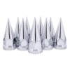 United Pacific 10569 33mm x 4 ¾” Chrome Plastic Super Spike Thread-On Nut Covers Caps, 33mm Thread-On Lug Nut Fitting, Truck Accessories - Pack of 10