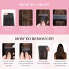 MAXITA Hair Extensions Tape in Hair Extensions Human Hair 18 inch 50g 20pcs Balayage Dark Brown to Chestnut Brown Real Human Hair Extensions Real Remy Seamless Straight Hair Extensions for Women