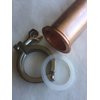 COLIBROX 2" Copper Tri Clamp Ferrule Beer Keg Still Adapter Fits 2" Copper Pipe no clamp