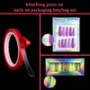 NOVAL Double Sided Tape 2 Rolls Press on Nails Adhesive Strong Sticky Mounting Tapes for Press on Nail Packaging