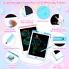 12 Inch LCD Writing Tablet for Kids, 2 PCS Reusable Toddler Drawing Board Colorful Screen Erasable Doodle Pad with Stylus Stencil, Educational Learning Toys Gifts for Girls Boys Age 3 4 5 6 7 8