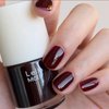 COSMOO Cherry Red Quick Dry Nail Polish, Wine Red Fingernail Air Dry Nail Lacquer for Nail Art Varnish
