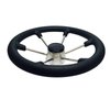Marine Boat SS304 Steering Wheel with Black Sleeve 6 Spoke 15 1/2"