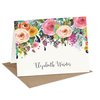 Womens Personalized Folded Stationary Set, Custom Fold, Floral Thank You Card, Rustic Note Cards for Women Stationery Gift, MultiFlower Fold