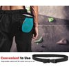 MoKo Rock Climbing Chalk Bag, Bouldering Chalk Bag Bucket with Adjustable Belt & Carabiner Drawstring Climbing Chalk Bag for Rock Climbing Weight Lifting Gymnastics Crossfit - Black & Light Blue