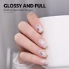 GAOY Builder Top Coat Gel, 16ml No Wipe Clear Rubber Top Coat for Gel Nail Polish, High Gloss Varnish for Long Lasting UV Gel Nail Art