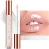 Clear Shimmer Lip Gloss Lip Plumper Gloss Tinted Glitter Lipgloss Lip Oil Teens Moisturizing High Shine And Vegan Plumping Lip Gloss For Women Girls Long-Lasting Dry Lip Care (01 # Clear Shimmer)