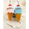 LOGOFUN 4pcs Dog Squeak Toy Ice Cream Cone Dog Play Sound Toys Creative Puppy Chewing Lovely Dog Interactive Toy for Pet Supplies - Pink