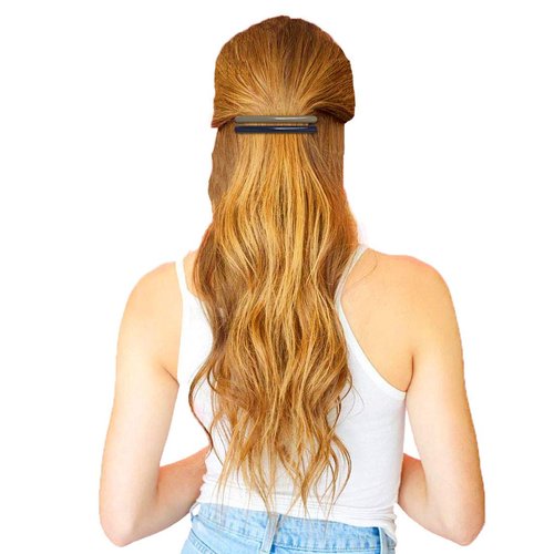 HYFEEL Skinny Hair Barrettes for Women Long Simple Acrylic French Hair Clips Elegant Classic Hairpins Steel Clip Clamp Girls Hair Accessories Navy Blue Dark Green Light Brown 3Pcs/set