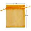 Lautechco 100Pcs Organza Bags 7x9 inches Orange Organza Gift Bags Small Mesh Bags Drawstring Gift Bags Christmas Drawstring Organza Gift Bags (7x9 inches Orange)