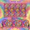 Tie Dye Birthday Party Supplies, 60's Hippie Theme Tablecloth 3Pcs Groovy Hippie Table Cover Peace Love tie dye Table Cloths for Parties