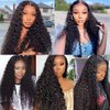 BASEMMAHER Lace Front Wigs Human Hair Pre Plucked Brazilian Wet and Wavy Artificial Human Hair Wigs for Black Women Natural Color Glueless Curly Lace Frontal Wigs (26 Inch)